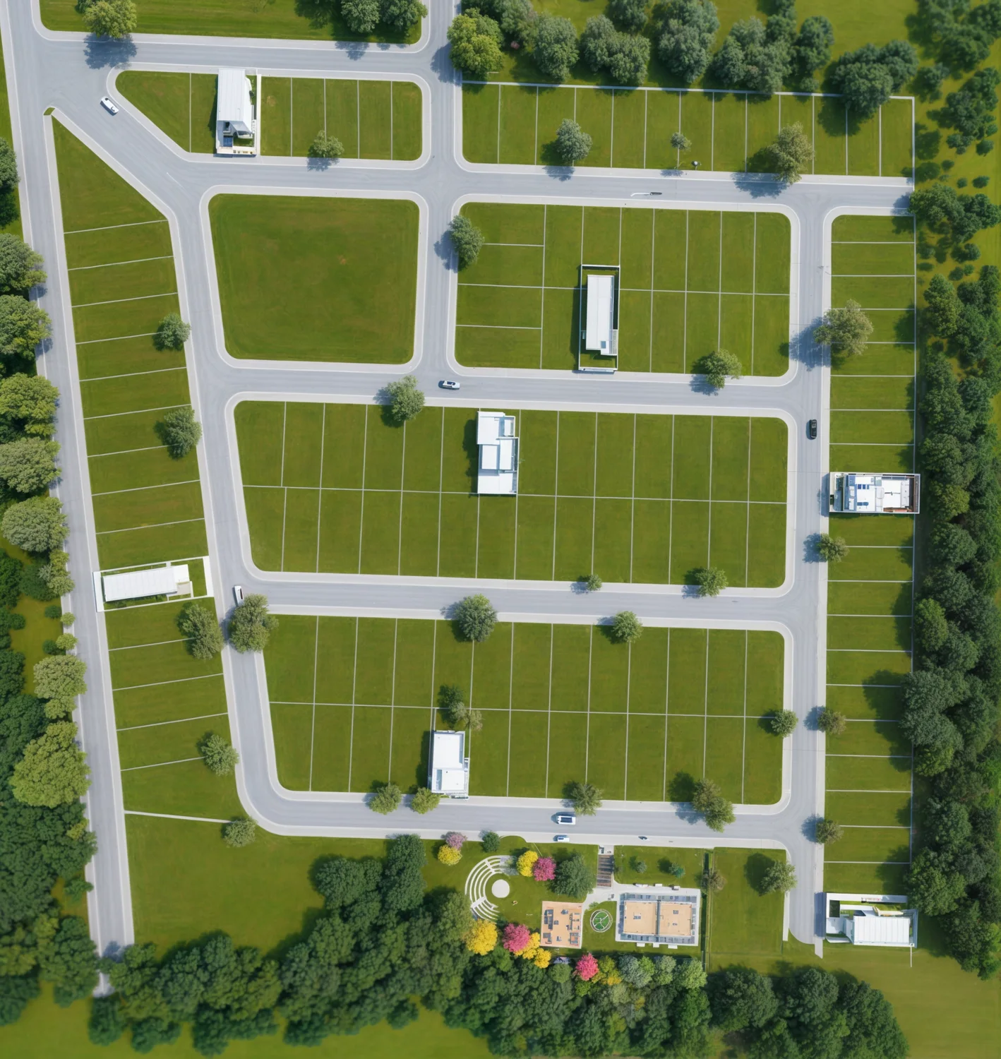 Masterplan do loteamento Jardim Moaz com ruas e quadras